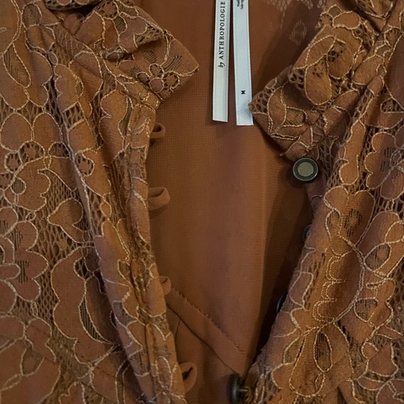 🔥SALE! By Anthropologie Lace Button Blouse - Picture 6 of 7